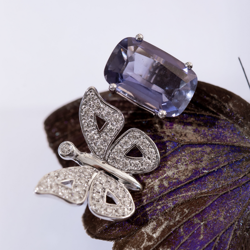 Iolite Silver Gemstone Ring – Madelynn Cassin Designs